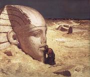 Elihu Vedder The Questioner of the Sphinx oil painting